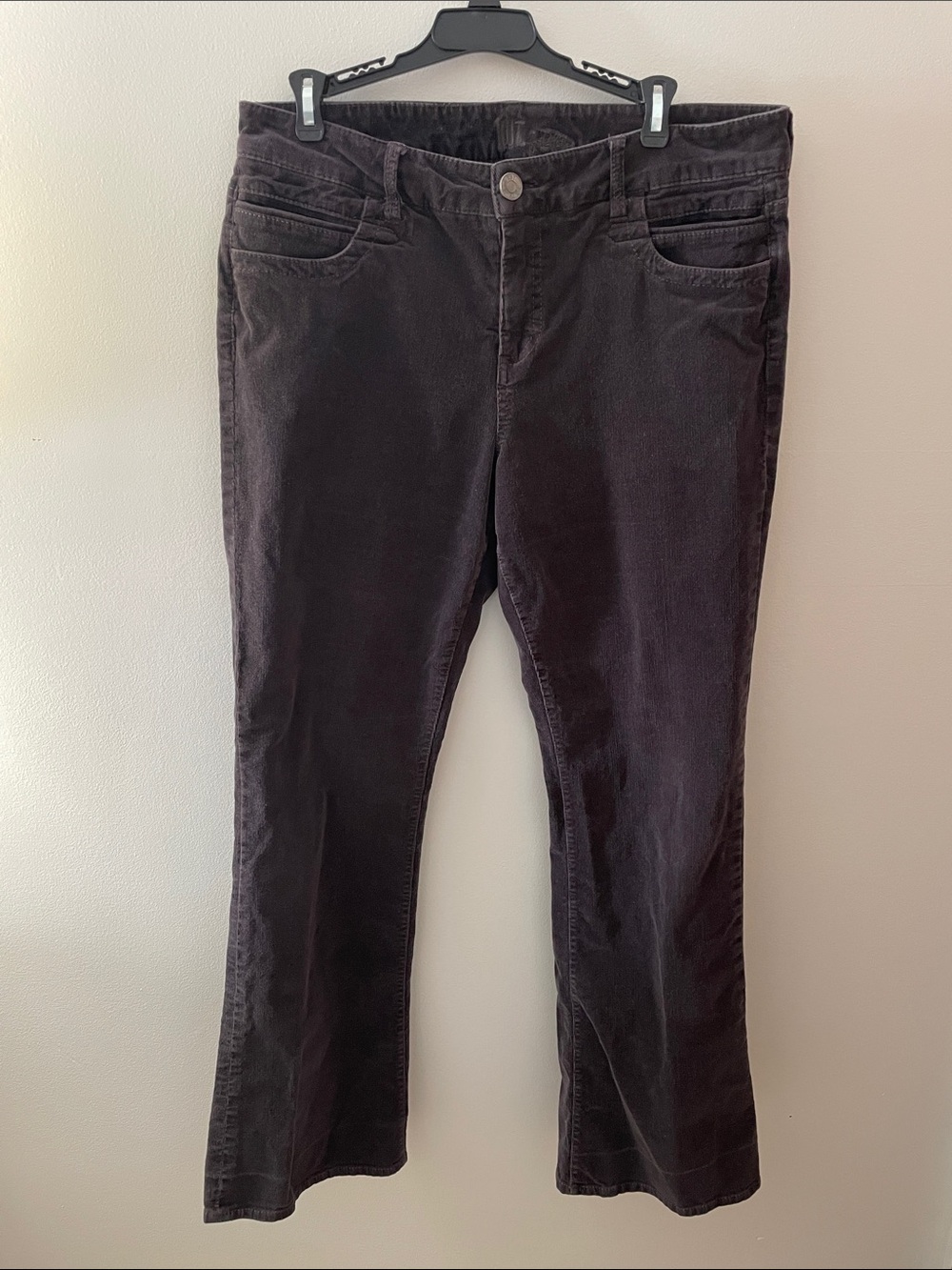Kut from the Kloth Plus Size Womenโs Bootcut corduroy pants.